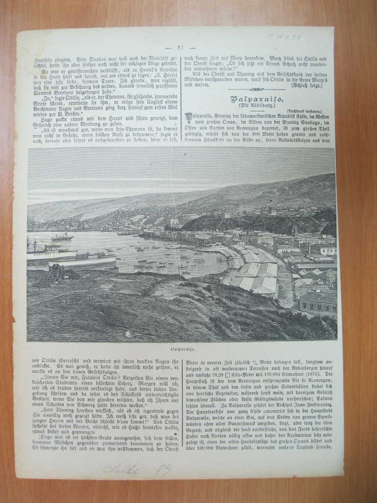 Vista general de la ciudad de Valparaíso (Chile, América del sur)), 1889